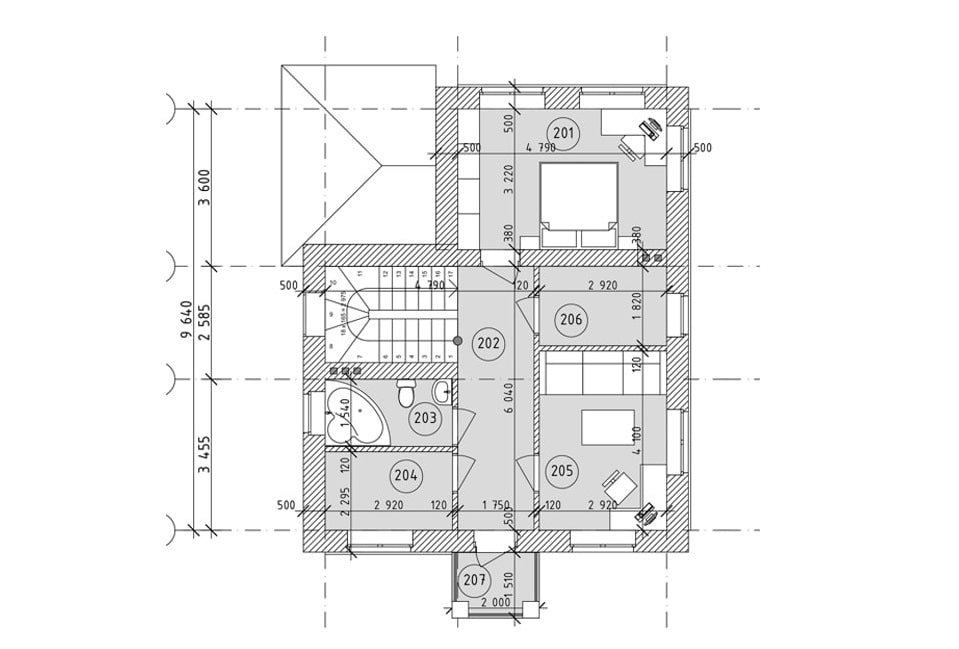 Планировка дома ДС-007 2-й этаж