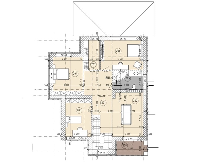 Планировка дома ДС-022 2-й этаж