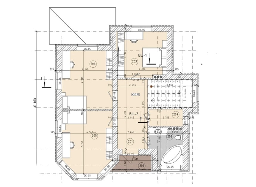 Планировка дома ДС-023 2-й этаж